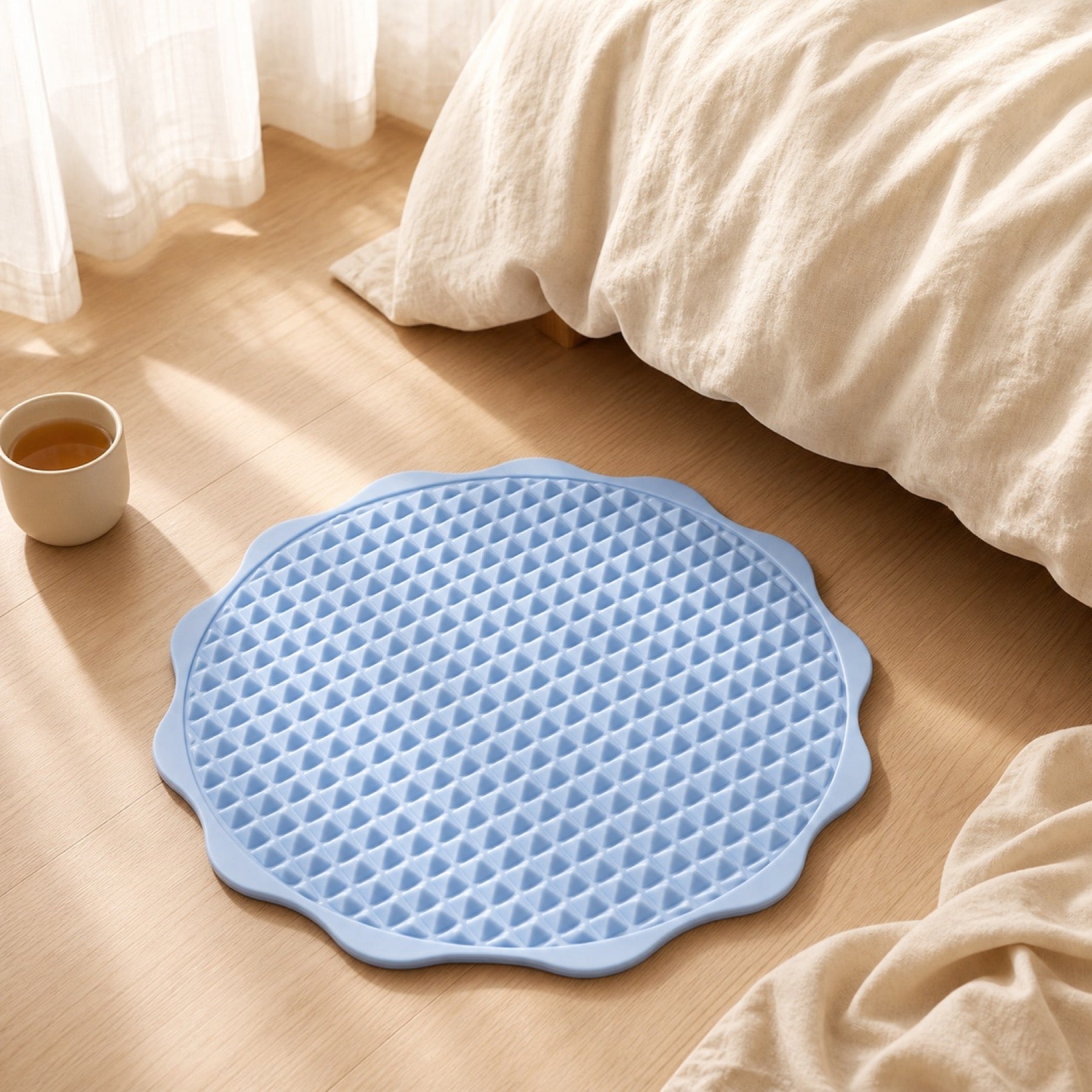 Petal Press round silhouette in a calm interior