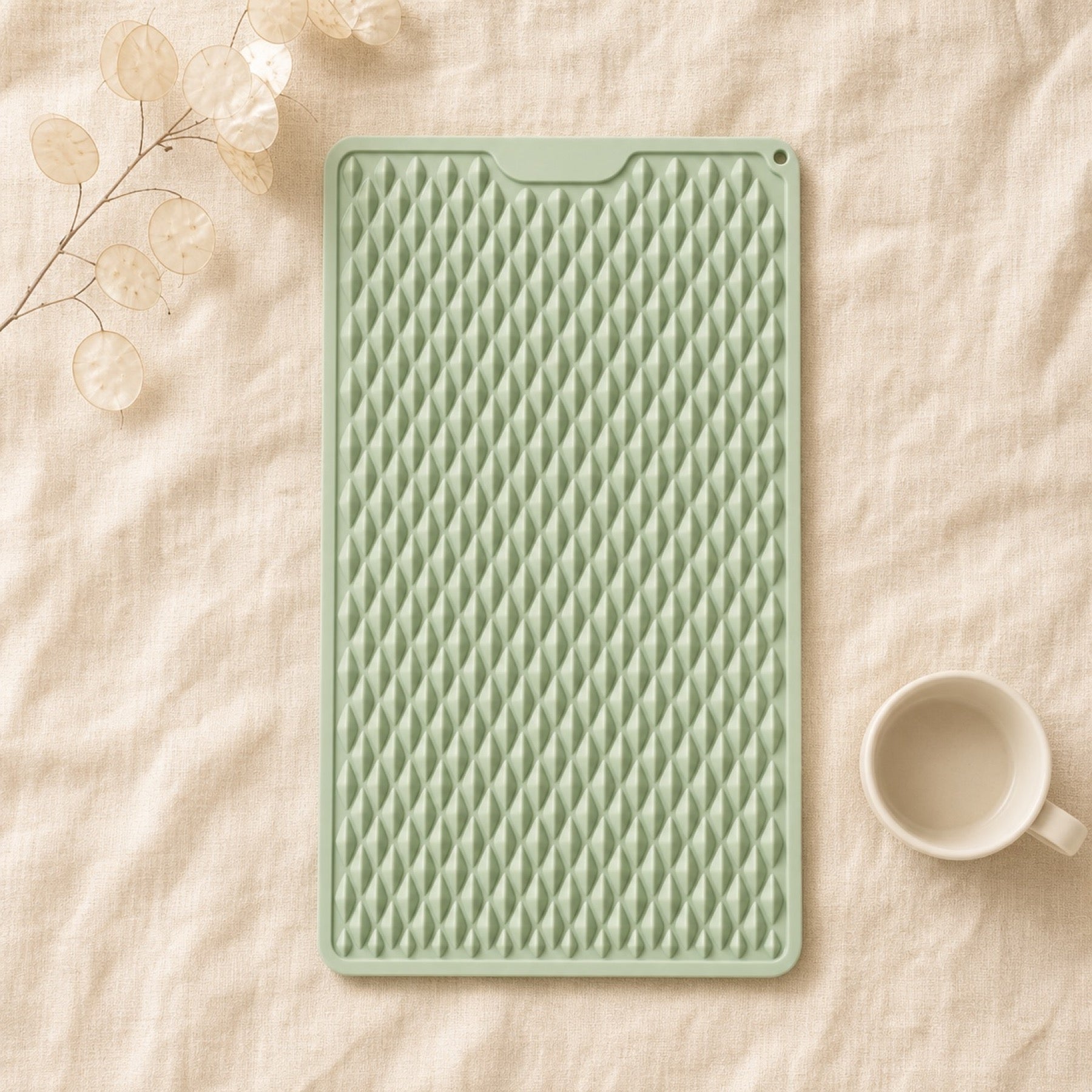 Prism Press silicone mat in a considered home setting